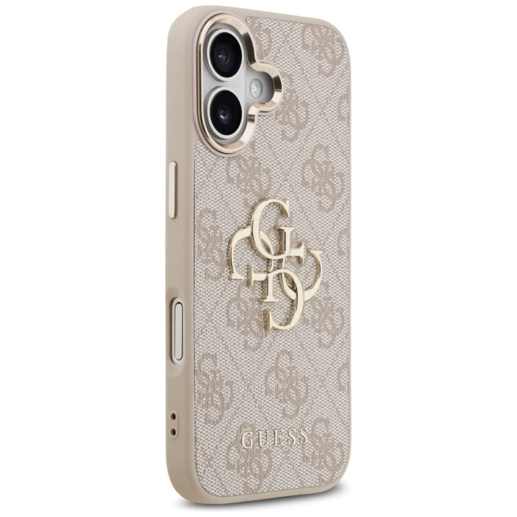 Etui Guess iPhone 17 Big 4G Classic Złoto-Różowe - Futerał MagSafe z Paskiem
