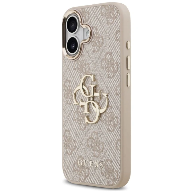 Etui Guess iPhone 17 Big 4G Classic Złoto-Różowe - Futerał MagSafe z Paskiem