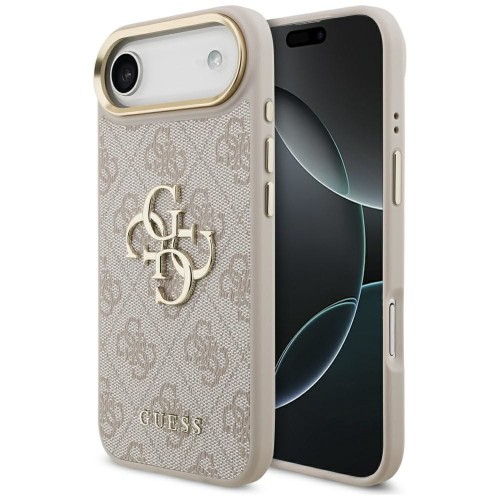 Etui Guess iPhone 17 Air Big 4G Classic Złoto-Różowe - Futerał MagSafe z Paskiem