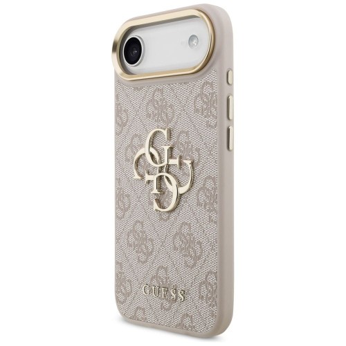 Etui Guess iPhone 17 Air Big 4G Classic Złoto-Różowe - Futerał MagSafe z Paskiem