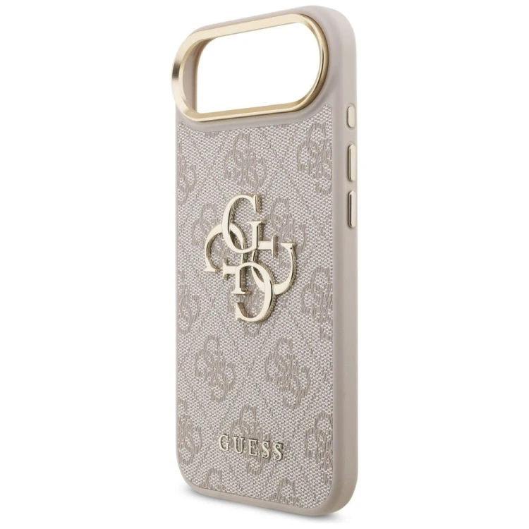 Etui Guess iPhone 17 Air Big 4G Classic Złoto-Różowe - Futerał MagSafe z Paskiem
