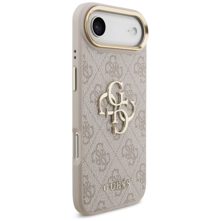 Etui Guess iPhone 17 Air Big 4G Classic Złoto-Różowe - Futerał MagSafe z Paskiem