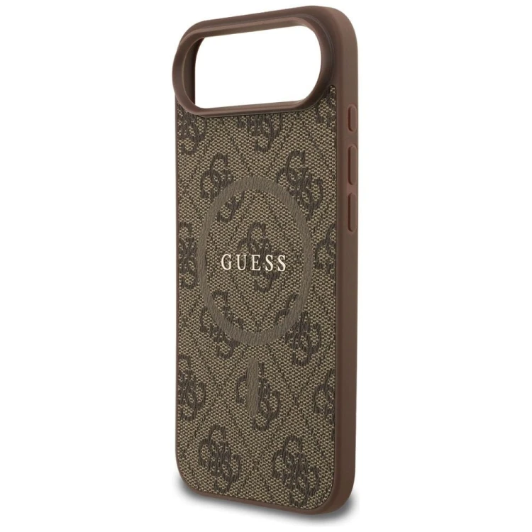 Etui Guess iPhone 17 Air PU 4G Ring Classic Brązowe - Pokrowiec MagSafe