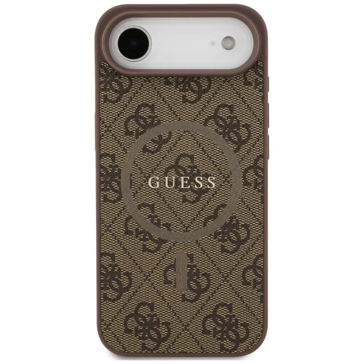 Etui Guess iPhone 17 Air PU 4G Ring Classic Brązowe - Pokrowiec MagSafe