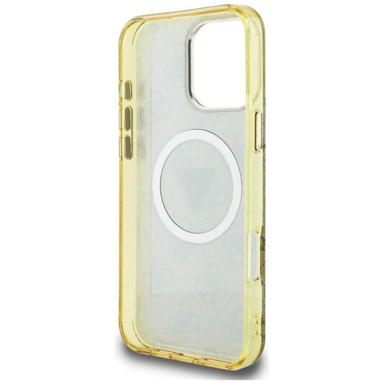 Etui Guess iPhone 16 Pro Metal Glitter 4G MagSafe Brązowe - Pokrowiec
