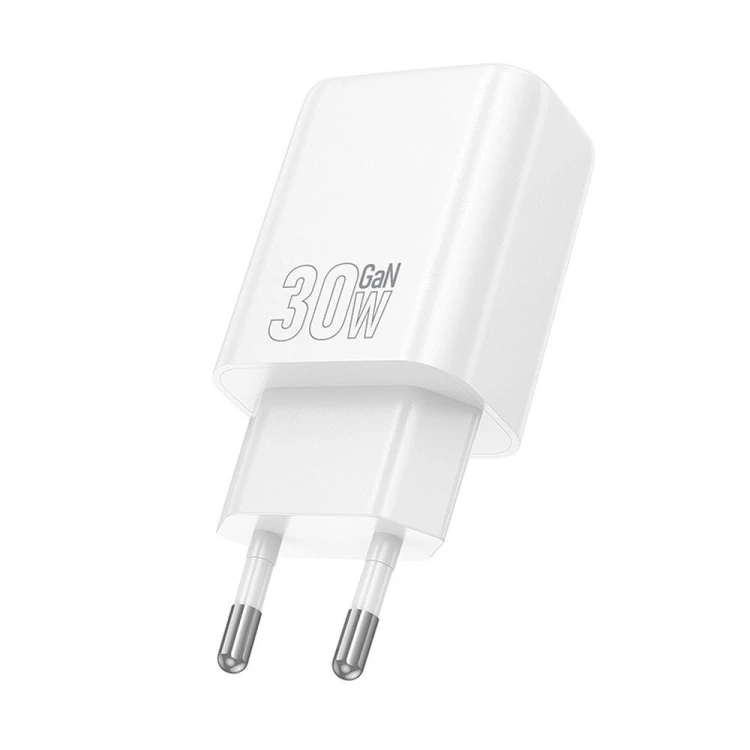 Szybka ładowarka sieciowa Hoco N63 30W (USB-C Power Delivery + USB-A Quick Charge) – biała
