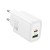 Szybka ładowarka sieciowa Hoco N61 20W (USB-C Power Delivery + USB-A Quick Charge) – biała