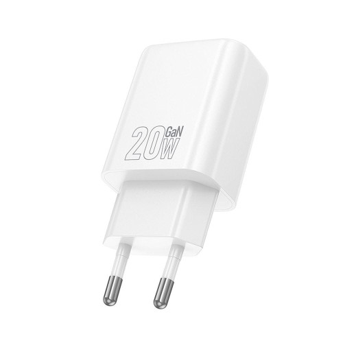 Szybka ładowarka sieciowa Hoco N61 20W (USB-C Power Delivery + USB-A Quick Charge) – biała