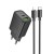 Szybka ładowarka sieciowa Hoco N61 20W (USB-C Power Delivery + USB-A Quick Charge) + kabel Lightning 1m – czarna