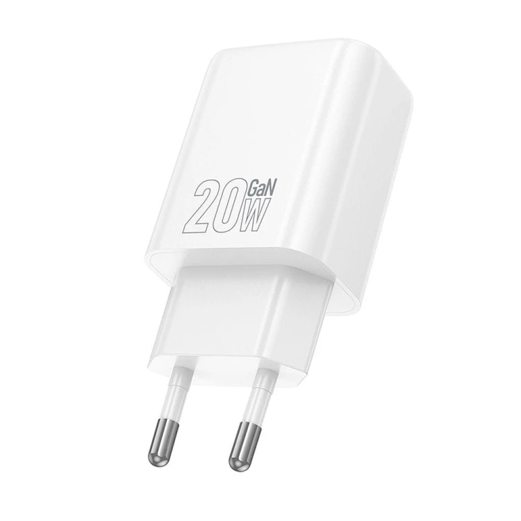 Szybka ładowarka sieciowa Hoco N60 USB-C Power Delivery 20W – biała