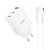 Szybka ładowarka sieciowa Hoco N33 35W (2xUSB-C + USB-A) + kabel USB-C do Lightning 1m – biała