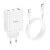 Szybka ładowarka sieciowa Hoco N33 35W (2xUSB-C + USB-A) + kabel USB-C do Lightning 1m – biała
