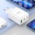 Szybka ładowarka sieciowa Hoco N33 35W (2xUSB-C + USB-A) + kabel USB-C do Lightning 1m – biała