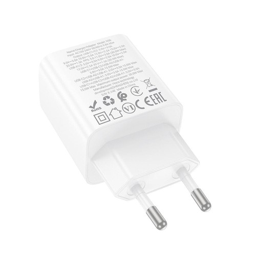 Multifunkcyjna ładowarka sieciowa Hoco N56 30W (2xUSB-C + 2xUSB-A) – biała