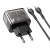 Szybka ładowarka sieciowa Hoco N34 20W (USB-C Power Delivery + USB-A Quick Charge) + kabel USB-C do USB-C 1m – transparentna