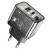 Szybka ładowarka sieciowa Hoco N34 20W (USB-C Power Delivery + USB-A Quick Charge) – transparentna