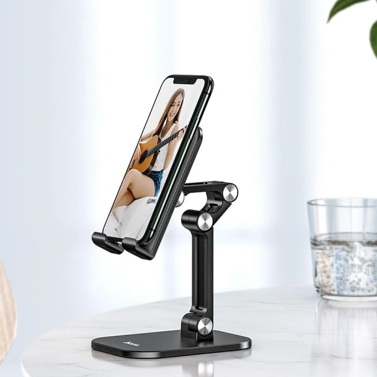Składany uchwyt biurkowy Hoco PH34 na telefon i tablet (4,7" - 13") – czarny