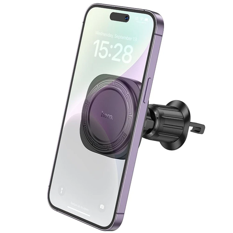 Magnetyczny uchwyt samochodowy Hoco H28 zgodny z MagSafe do kratki nawiewu – czarny