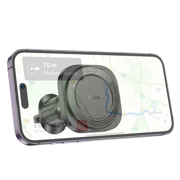 Magnetyczny uchwyt samochodowy Hoco H28 zgodny z MagSafe do kratki nawiewu – czarny