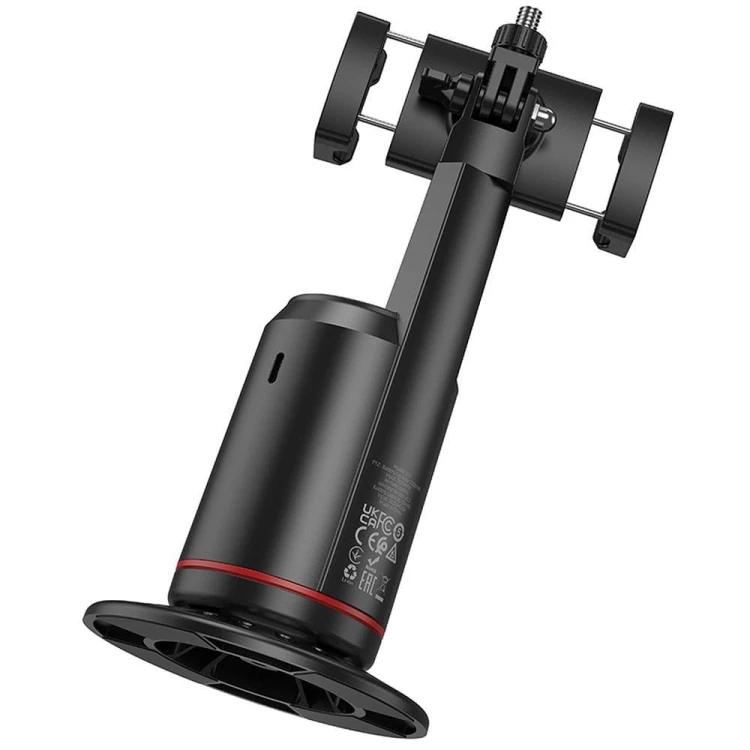 Inteligentny uchwyt Hoco K23 z automatycznym śledzeniem twarzy 360° i pilotem Bluetooth – czarny