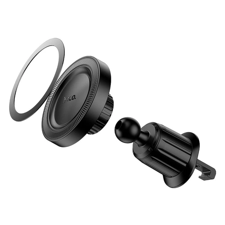 Magnetyczny uchwyt samochodowy Hoco H56 zgodny z MagSafe do kratki nawiewu – czarny