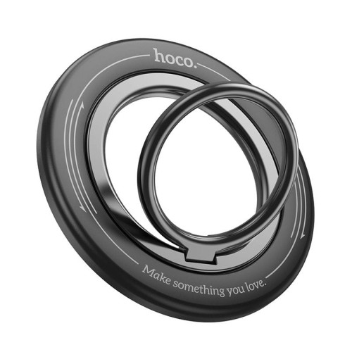 Magnetyczny uchwyt na palec Hoco GH3 Ring – pierścień z rotacją 360°, magnes N52 – czarny