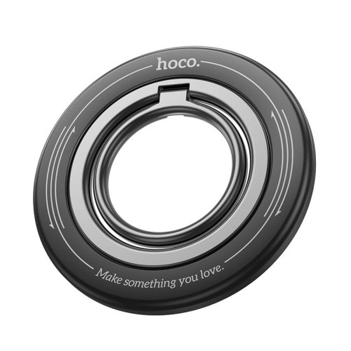 Magnetyczny uchwyt na palec Hoco GH3 Ring – pierścień z rotacją 360°, magnes N52 – czarny