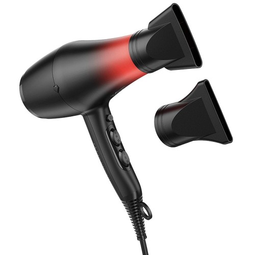 Kompaktowa suszarka do włosów Hoco HP15 – 1600W, składana rączka, zimny nawiew – czerwony gradient