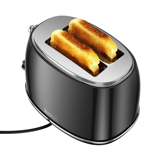 Stylowy toster w stylu Retro Hoco HE50 – 850W, 6 poziomów opiekania – czarny