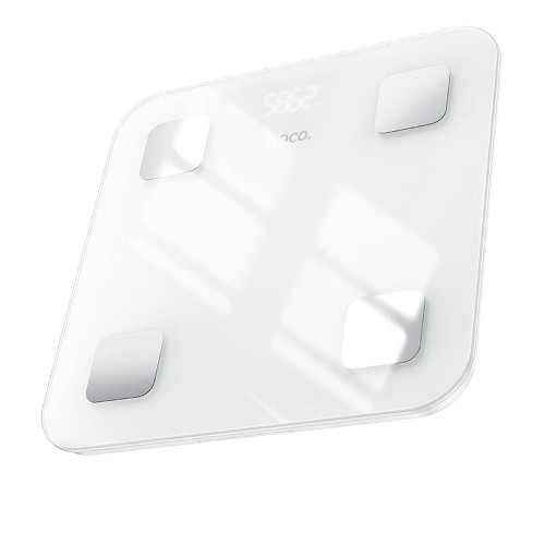 Inteligentna waga łazienkowa Hoco HI21 Bluetooth – analiza składu ciała, aplikacja mobilna – biała