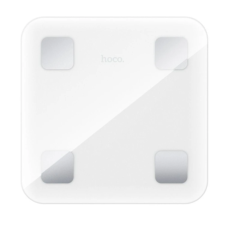 Inteligentna waga łazienkowa Hoco HI21 Bluetooth – analiza składu ciała, aplikacja mobilna – biała