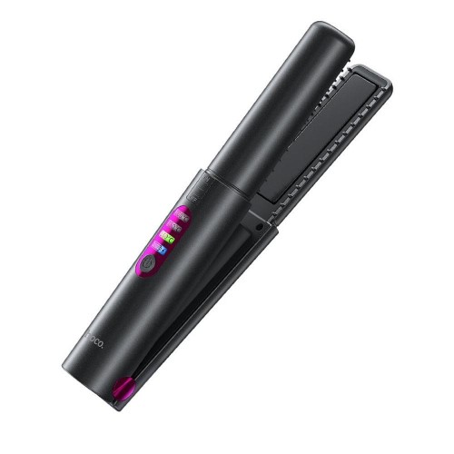 Bezprzewodowa prostownica do włosów Hoco DAR33 – akumulator 5000 mAh, powłoka ceramiczna – szara