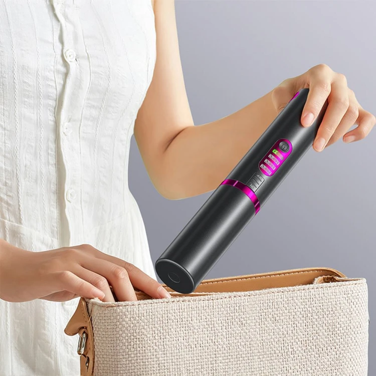 Bezprzewodowa prostownica do włosów Hoco DAR33 – akumulator 5000 mAh, powłoka ceramiczna – szara
