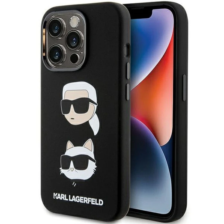 Oryginalne etui Karl Lagerfeld do iPhone 15 Pro Max Silicone KC – czarne