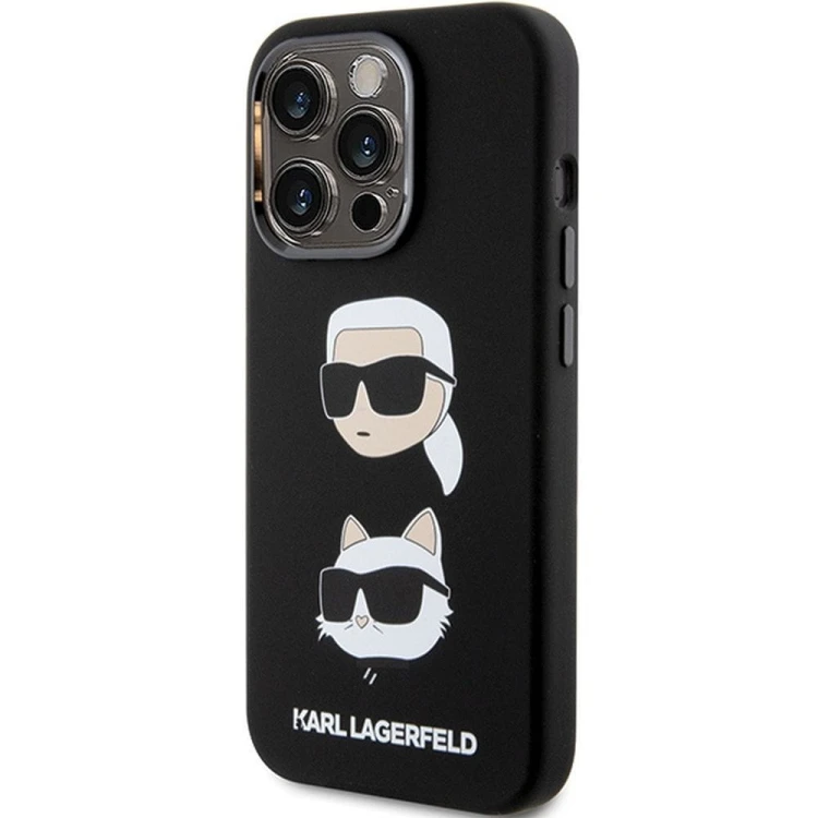 Oryginalne etui Karl Lagerfeld do iPhone 15 Pro Max Silicone KC – czarne