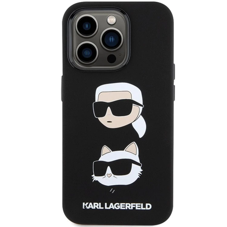 Oryginalne etui Karl Lagerfeld do iPhone 15 Pro Max Silicone KC – czarne
