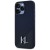 Ekskluzywne etui Karl Lagerfeld do iPhone 15 Pro MagSafe Silicone Shadow Metal Initial – czarne