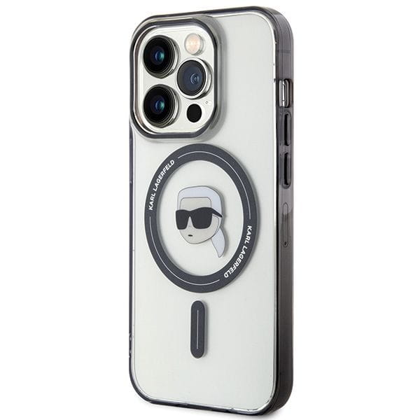 Transparentne etui Karl Lagerfeld do iPhone 15 Pro MagSafe Karl Head – przezroczyste