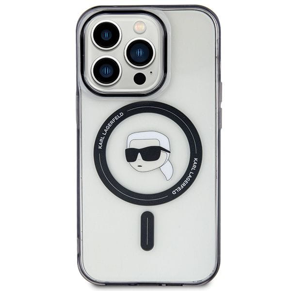Transparentne etui Karl Lagerfeld do iPhone 15 Pro MagSafe Karl Head – przezroczyste