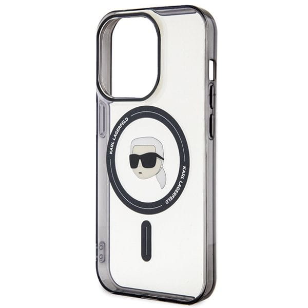 Transparentne etui Karl Lagerfeld do iPhone 15 Pro MagSafe Karl Head – przezroczyste