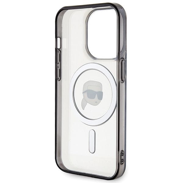 Transparentne etui Karl Lagerfeld do iPhone 15 Pro MagSafe Karl Head – przezroczyste