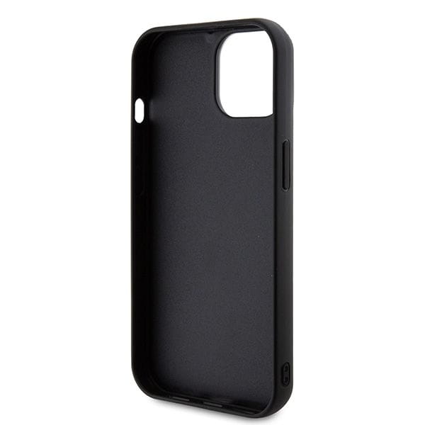 Luksusowe etui Karl Lagerfeld do iPhone 15 3D Logo Glitter – czarne