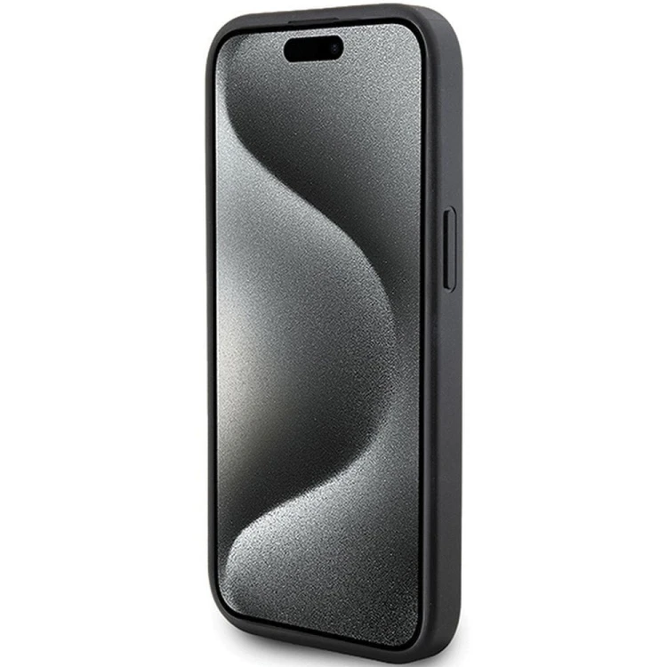 Ekskluzywne etui Karl Lagerfeld do iPhone 15 Quilted Pattern – czarne
