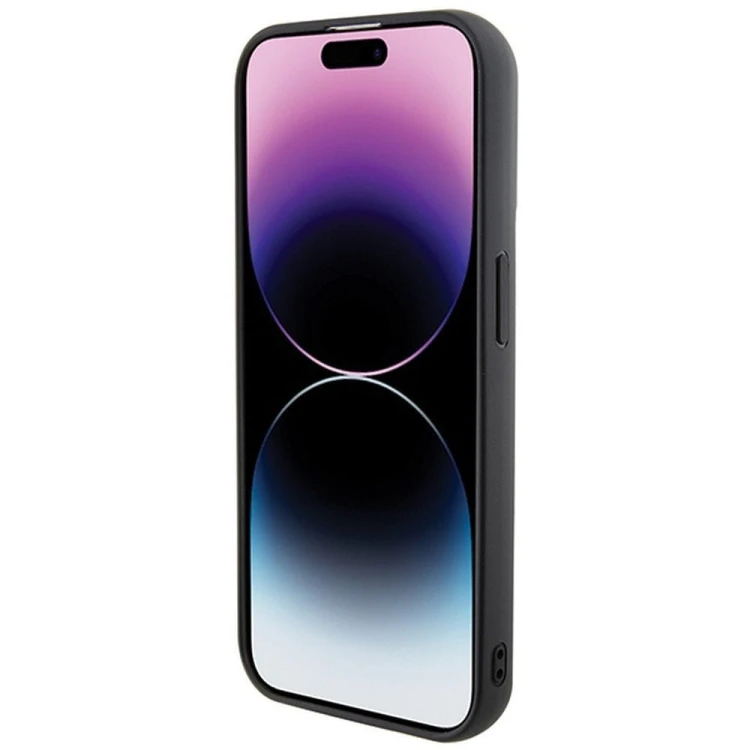 Ekskluzywne etui Karl Lagerfeld do iPhone 14 Pro Gripstand Saffiano KC PIN – czarne