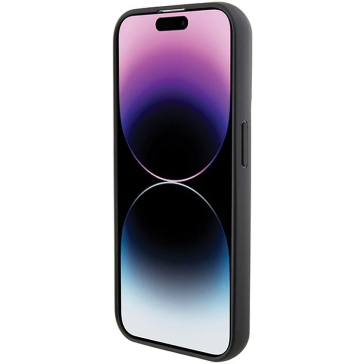 Ekskluzywne etui Karl Lagerfeld do iPhone 14 Pro Max Gripstand Saffiano Choupette PIN – czarne