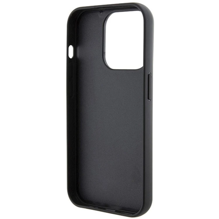 Ekskluzywne etui Karl Lagerfeld do iPhone 14 Pro Max Gripstand Saffiano Choupette PIN – czarne