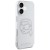 Luksusowe etui Karl Lagerfeld do iPhone 16 IML Rhinestones Karl Head – transparentne