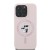 Ekskluzywne etui Karl Lagerfeld do iPhone 16 Pro Max MagSafe Silicone Karl&Choupette Ring – różowe