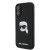 Ekskluzywne etui Karl Lagerfeld do iPhone 16 MagSafe Silicone Karl & Choupette Head – czarne