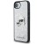 Luksusowe etui Karl Lagerfeld do iPhone 16e (SE 4 2025) Fixed Glitter Karl&Choupette Metal Pin – srebrne